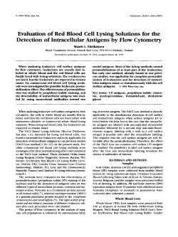 Evaluation of red blood cell lysing solutions for the detection of