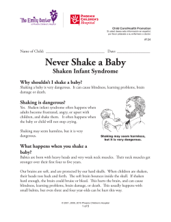 Never Shake a Baby - Phoenix Children`s Hospital