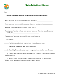 Quiz: Infectious Disease - Florida Agriculture in the Classroom (FAITC)