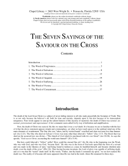 Seven Sayings of the Saviour, The