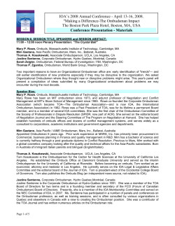 The Crystal Ball - The International Ombudsman Association