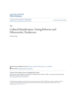 Cultural Identification: Voting Behavior and Ethnocentric Tendencies
