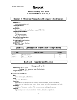 Material Safety Data Sheet Eriochrome black T in NaCl