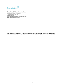 terms and conditions for use of nipashe