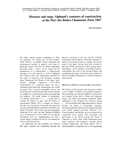 Measure and map: Alphand`s eontours of eonstruetion at the Pare