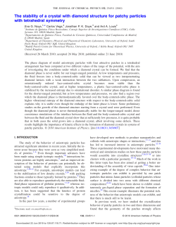 The stability of a crystal with diamond structure for patchy particles