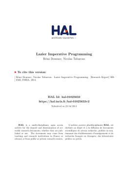 Lazier Imperative Programming - HAL