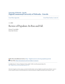 Review of Populism: Its Rise and Fall.