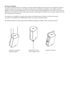 Suspension using M10 shoulder eyebolts. Mounting
