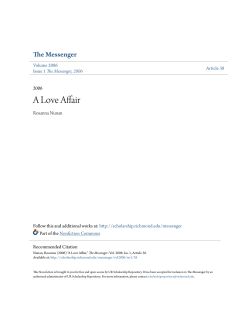 A Love Affair - UR Scholarship Repository