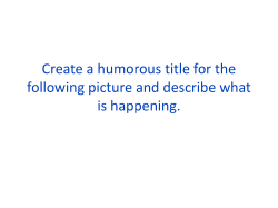 Create a humorous title for the following picture and