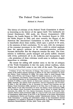 The Federal Trade Commission - Chicago Unbound