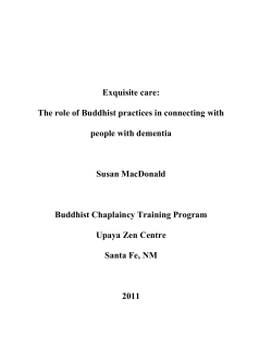 Exquisite care: The role of Buddhist practices in connecting with