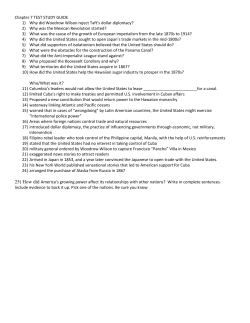 Chapter 7 TEST STUDY GUIDE 1) Why did Woodrow Wilson reject