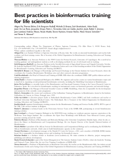 Best practices in bioinformatics training for life