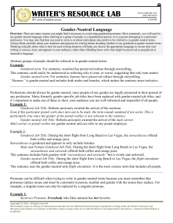Gender-Neutral Language
