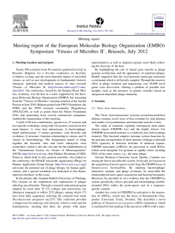 Meeting report of the European Molecular Biology Organization