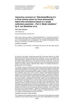 Interactive comment on &ldquo;DebrisInterMixing