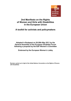 Manifesto on the Rights of Women and Girls with Disabilities