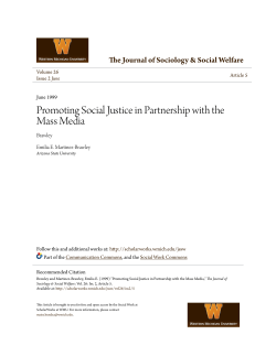 Promoting Social Justice in Partnership with the Mass Media