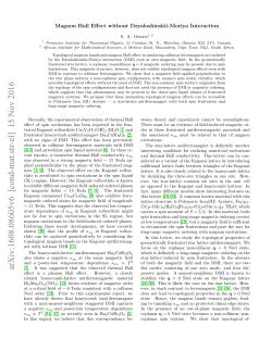Magnon Hall Effect without Dzyaloshinskii