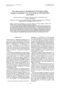 the mechanical properties of human tibial trabecular bone as a