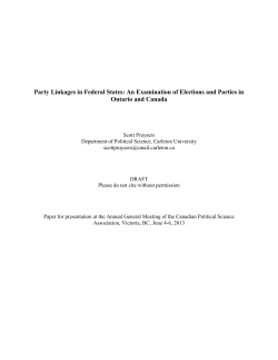 Party Linkages in Federal States