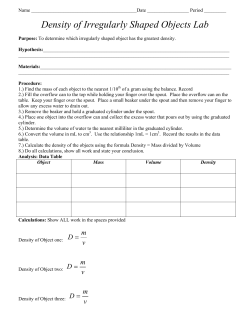 Density of Irregularly Shaped Objects Lab
