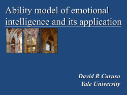 Ability Model Of Emotional Intelligence And Its