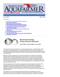Hard Clam Farming: Getting Started in Maryland