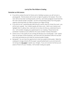 Lord of the Flies Midterm Grading