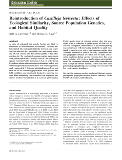 "Reintroduction of Castilleja levisecta: Effects of