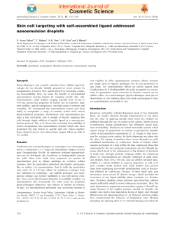 Skin cell targeting with selfassembled ligand addressed