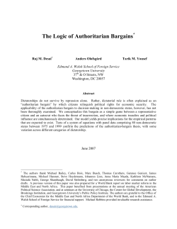 Logic of Authoritarian Bargains