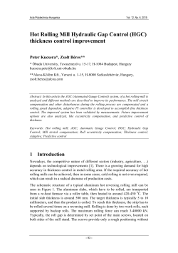 Hot Rolling Mill Hydraulic Gap Control (HGC) thickness control