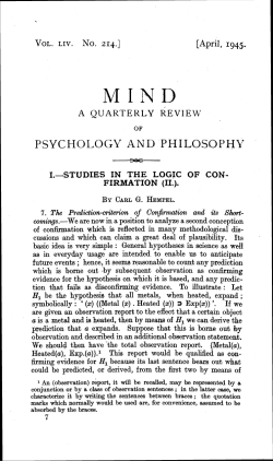 Studies in the Logic of Confirmation II