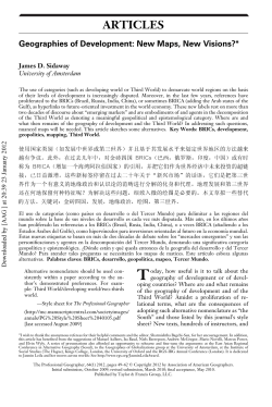 Geographies of Development - University of Colorado Boulder