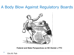 A Body Blow Against Regulatory Boards