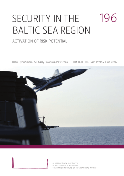 Security in the Baltic Sea Region
