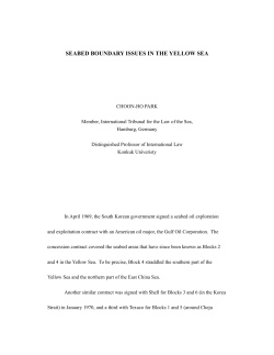 seabed boundary issues in the yellow sea