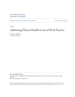 Addressing Physical Health in Social Work Practice