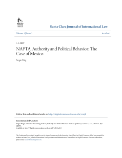 NAFTA, Authority and Political Behavior