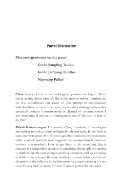 Panel Discussion - Science for Monks