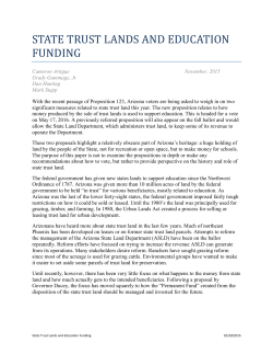 State Trust Lands and Education Funding