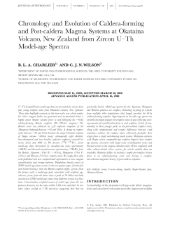 Chronology and Evolution of Caldera-forming