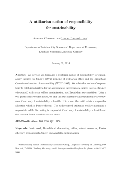 A utilitarian notion of responsibility for sustainability