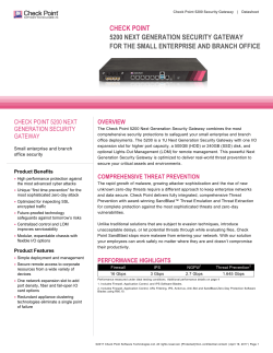 5200 Appliance Datasheet