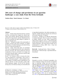 264 years of change and persistence in an agrarian landscape: a