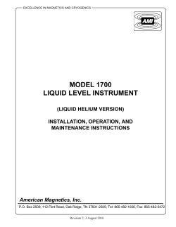 Model 1700 Manual - Liquid Helium Version (Rev 2) in PDF format