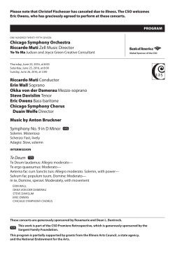 Chicago Symphony Orchestra Riccardo Muti Zell Music Director